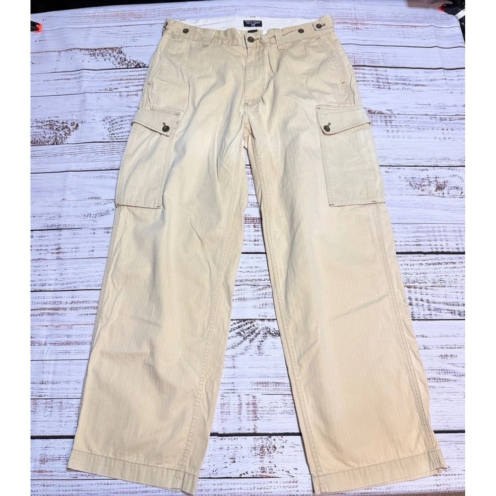 Polo Jeans Co Ralph Lauren Cargo military Pants 36x32 y2k Vtg Wide Leg Utility